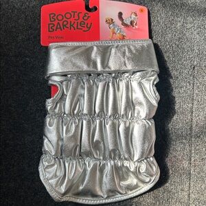 Boots & Barkley Shimmering Silver Pet Vest